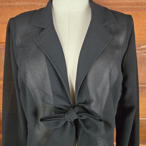 Fashion Bug Women Vintage 90s Y2K Tie-Front Top M Sheer Whimsigoth Romantic Boho - Picture 3 of 9